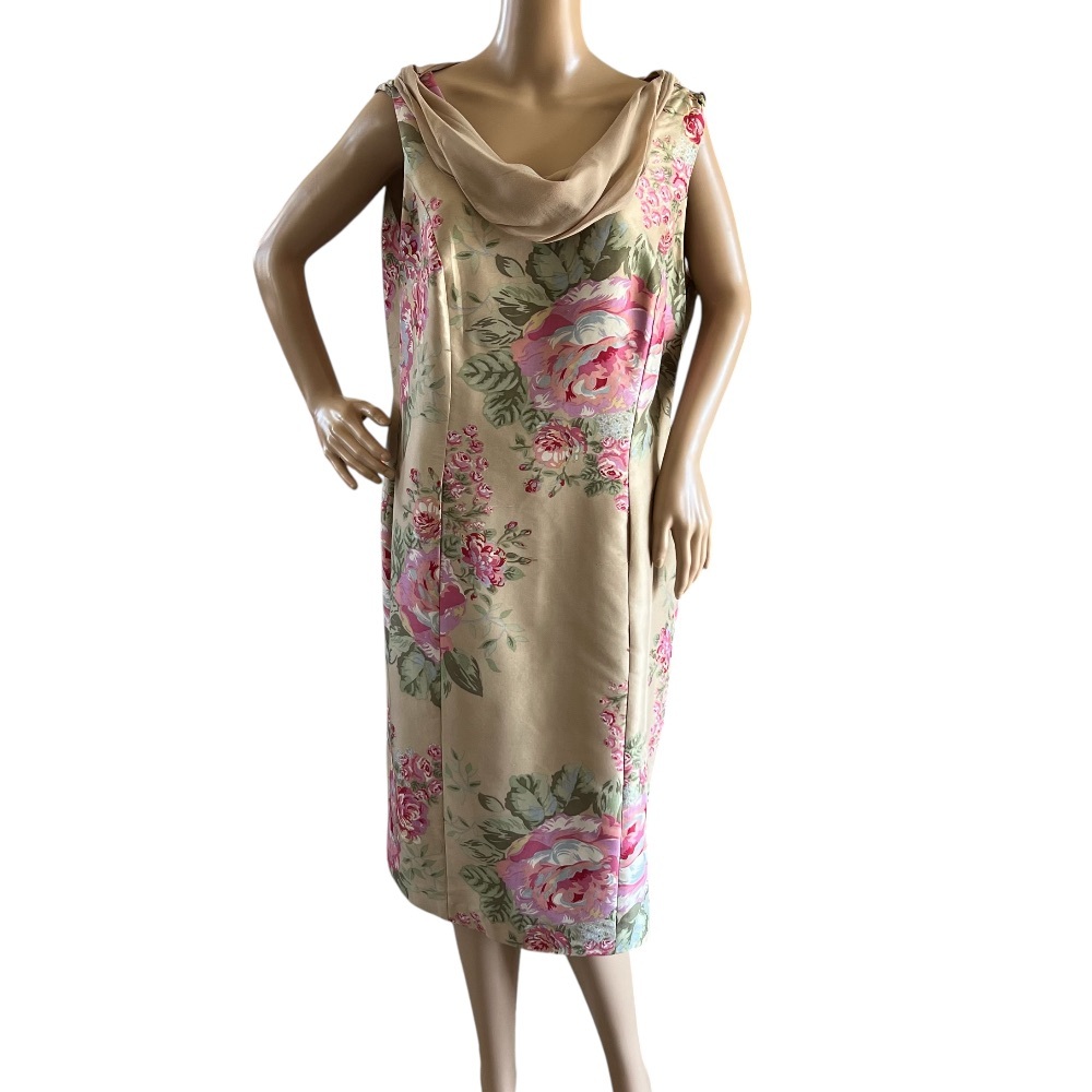 Allison Woods 100% Silk Floral Dress